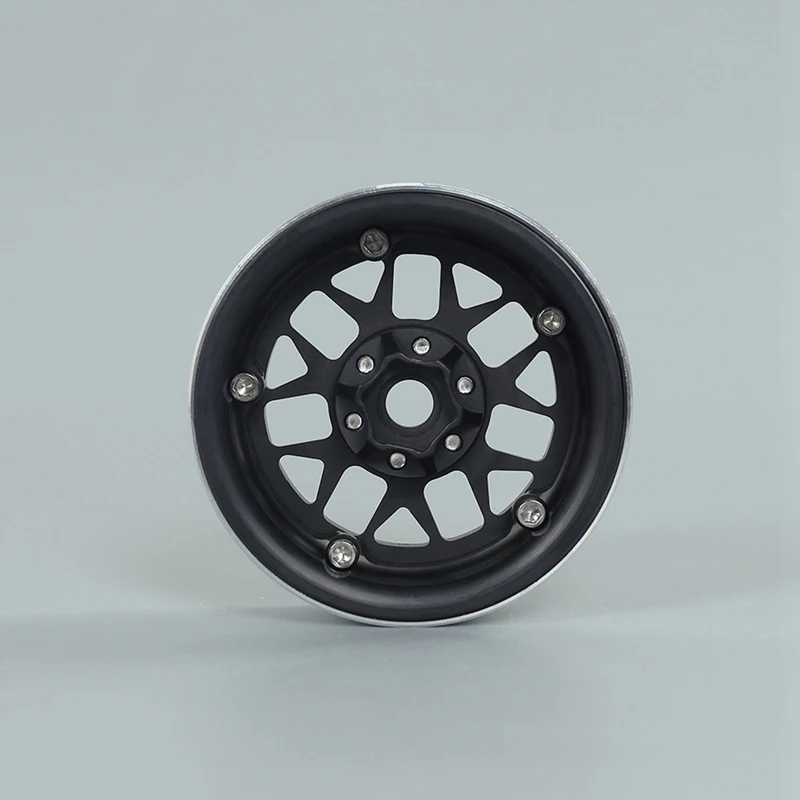 

4PCS 1.9Inch Aluminium Beadlock Wheels Rims 25mm Width & 5PCS 31mm 25T Steering Servo Arm Horn for Futaba Sakura D4