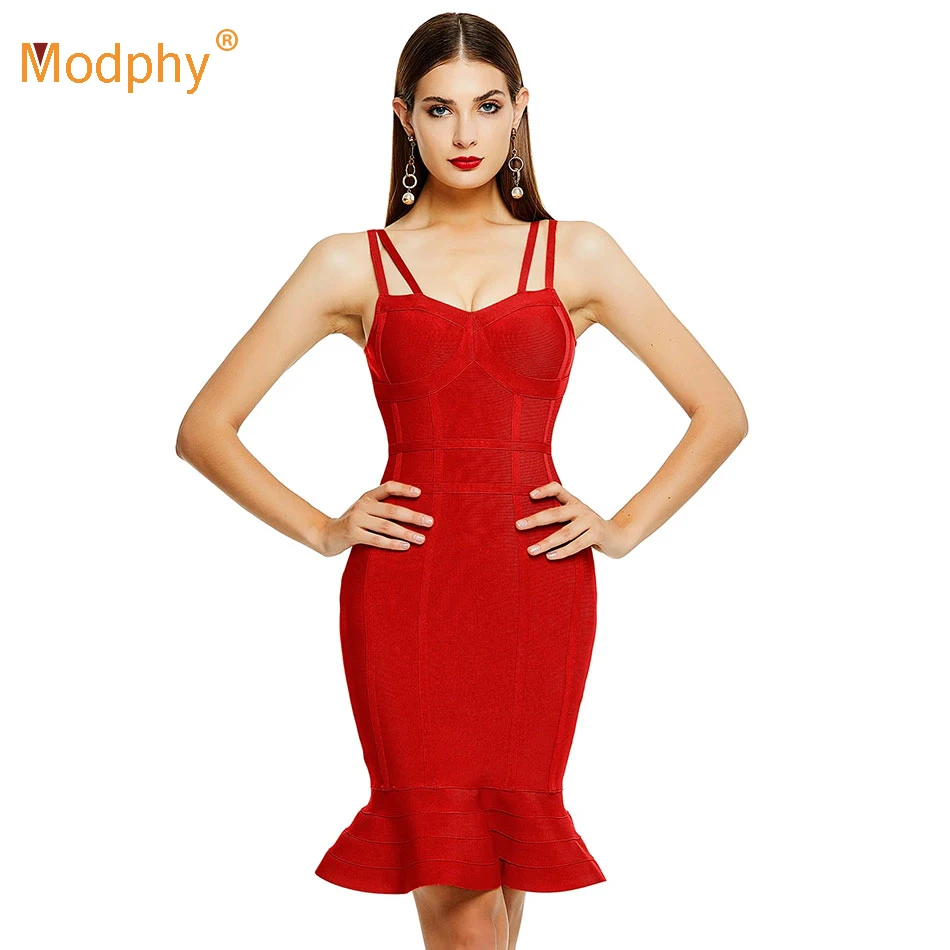 

Женское облегающее платье на тонких бретелях, красное и желтое вечернее платье с оборками, осень 2020