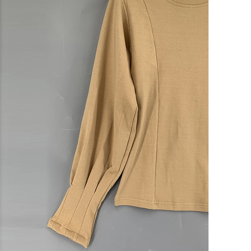 

New Solid Basic Lantern Sleeve Womens Tshirt Casual Black White Fashion Sexy Top T Shirt Ladies Fashion Korean Tee Shirt