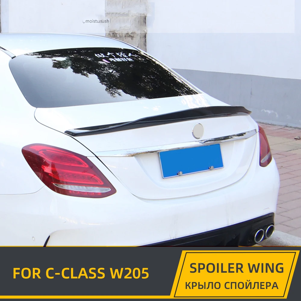 

Wholesale Carbon Rear Trunk Lid Car Spoiler Ducktail Lip Wings For Mercedes Benz C Class Sedan 4-Door W205 C180 C200 C260 C300