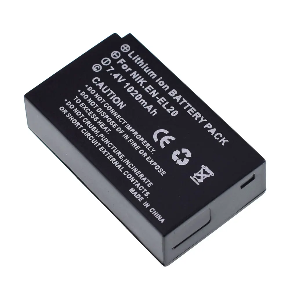 4x High Quality 7.4V 1.2A EN-EL20 Rechargeable Battery for Nikon EN-EL20a 1 J1 J2 J3 S1 Digital Camera | Электроника