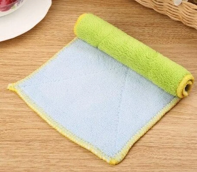 Двухстороннее полотенце для рук из микрофибры кухонная ткань посуды