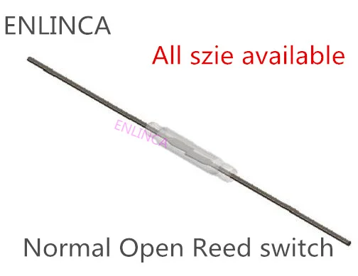 10pcs N/O Normal Open Reed switch Magnetic Switch 2*14mm Normally Induction | Электронные компоненты и