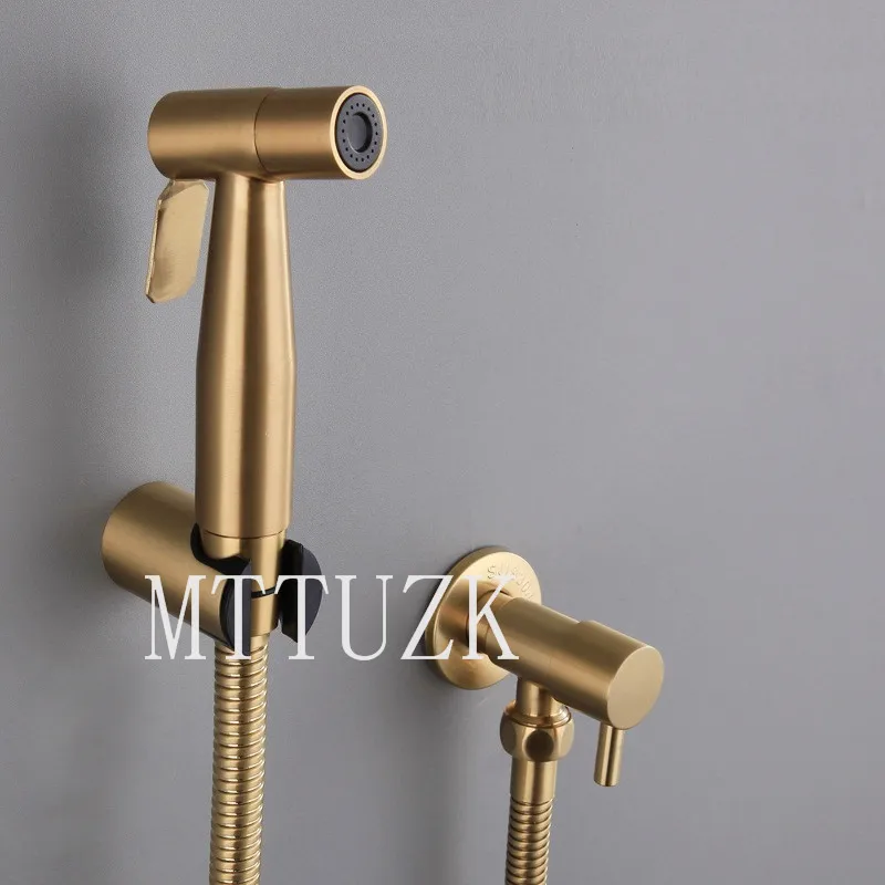 Ручной душ для биде из нержавеющей стали 304 черного цвета туалетный распылитель