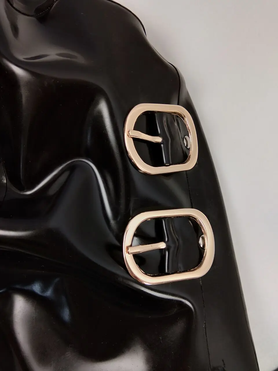 Latex Rubber Full Enclosure Hood with Eyeshade and Gag |