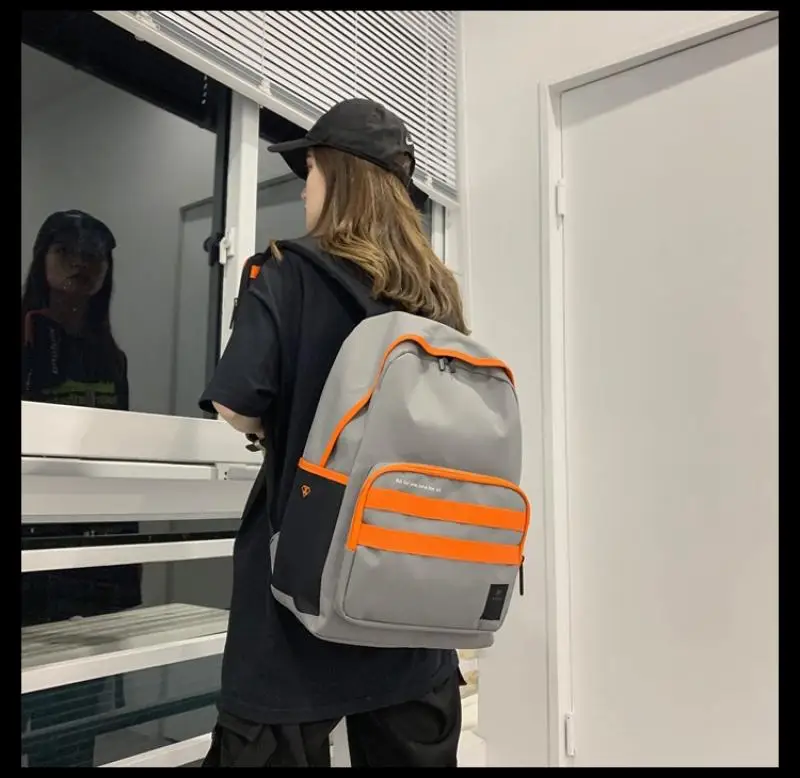 

Рюкзак из ткани «Оксфорд», Модный ранец контрастных цветов для студентов колледжа, Классная пара, школьная сумка для мужчин и женщин, в повс...