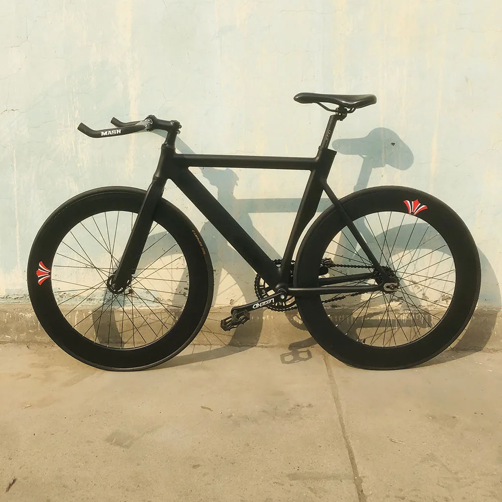 Трек велосипедный 52 см рама из алюминиевого сплава фиксированная передача 70 мм