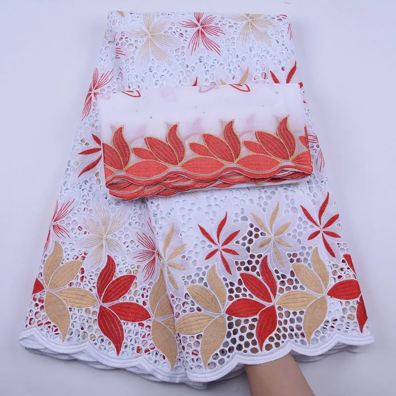 Африканская сухая хлопчатобумажная кружевная ткань 2020 черный 5 + 2 ярдов