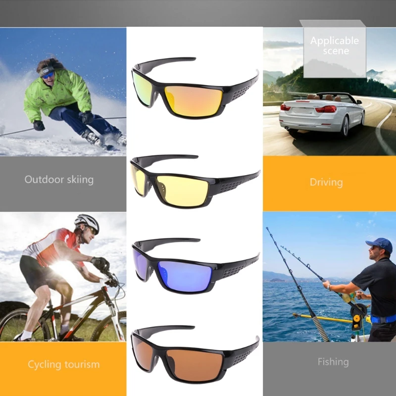 

Glasses Fishing Cycling Polarized Outdoor Sunglasses Sport Eyewear UV400 For Men