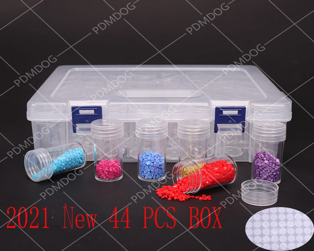 

44/60pcs Bottles Diamond Painting Tools Accessories Storage Box Beads Container Diamond Embroidery Stone Mosaic Convenience Box