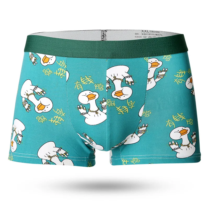 

Men Underwear Cartoon Male Underpants Man funny Print Boxer Shorts silk polyester mens underwear gay Breathable sexy man panties