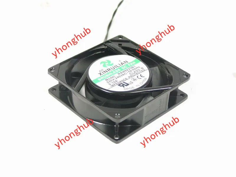 

XINRUILIAN RAH9225B1 AC 220V-240V 0.10A 92x92x25mm 2-Wire Server Cooler Fan