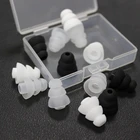 12 пар трехслойные силиконовые наушники-вкладыши силиконовый чехол для наушников SML прозрачныйчерный