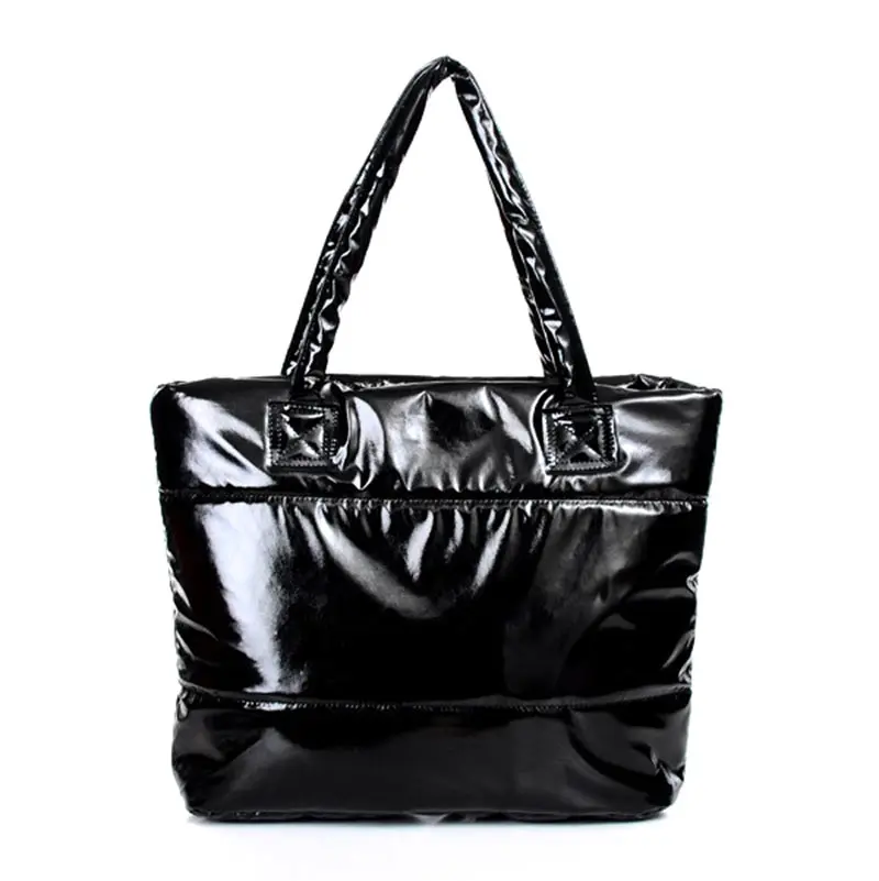 

New Arrival Fashion Women Single Shoulder Bag Tote Space Pad Cotton Feather Down Handbag Casual Solid Color Women Bag DSA