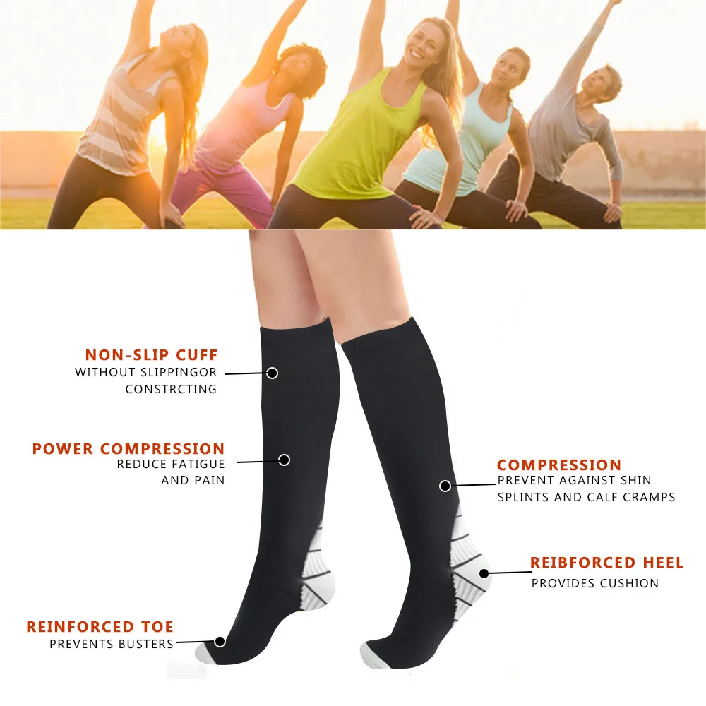 Chaussette Football Running Homme Socks Long Over Knee Sport Compression Stockings Outdoor Cycling Basketball New | Спорт и