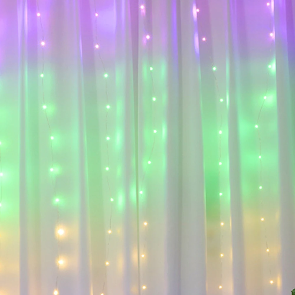 Rainbow LED Christmas Curtain String Lights Water Waterfall Lamp Wedding Room Decor Garland Garden Decoration Fairy Light 5V | Освещение