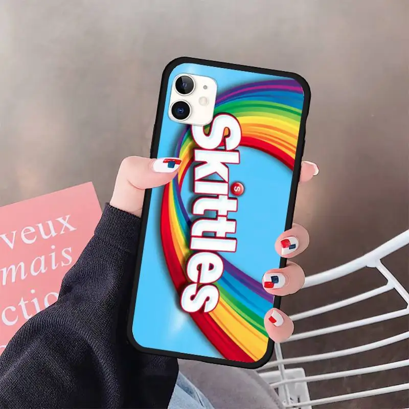 

Skittles Sweet Sour Fruit Candies Phone Case for iPhone 11 12 pro XS MAX 8 7 6 6S Plus X 5S SE 2020 XR
