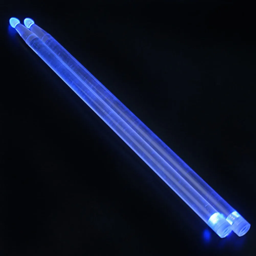 2pcs Professional 5A Luminous Drum Stick Fluorescent Drumsticks Glow In The Dark Acrylic Colorful Light Up Drumstick Accessories - купить по