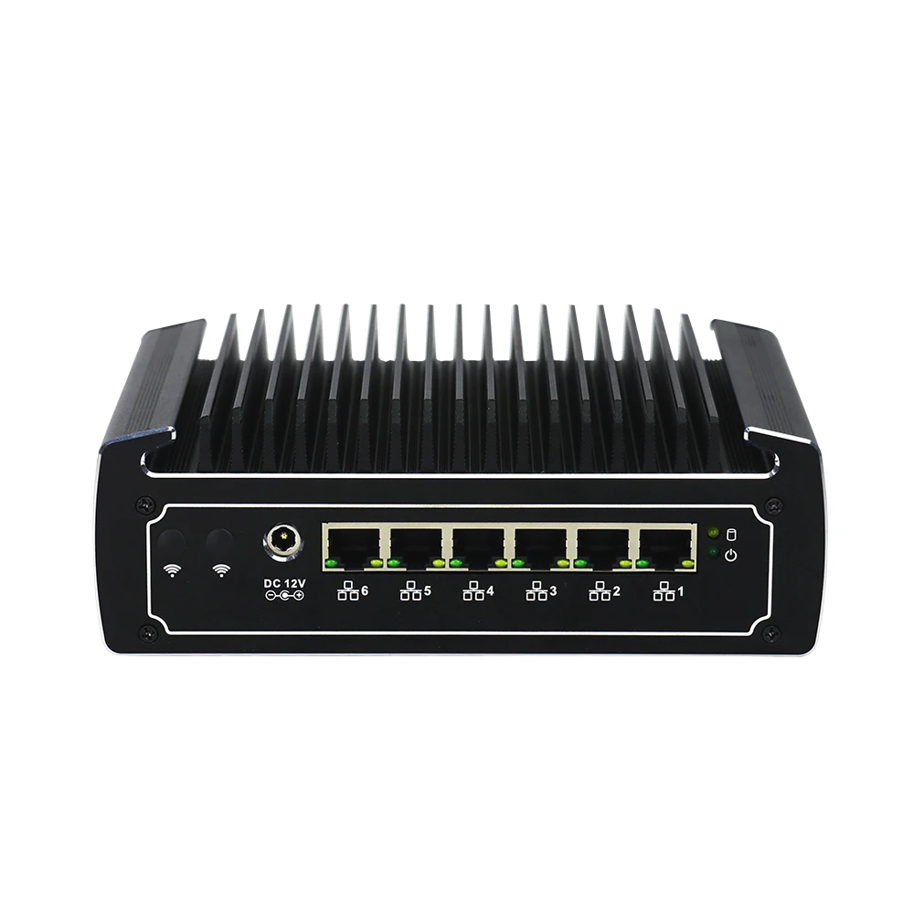 Yanling In stock Intel Celeron 3867U Pfsense Mini PC Dual Core 6 Lan Port Advanced Fanless Linux Firewall Router Support AES-NI |