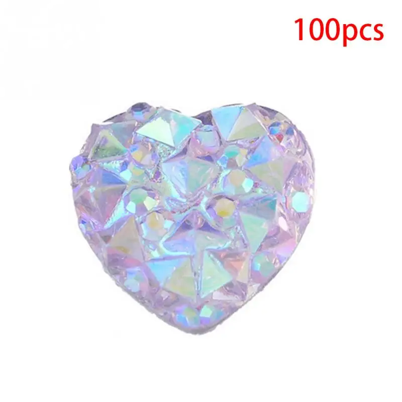 Модные украшения для ногтей милый дизайн 3D в форме сердца с плоской спинкой из