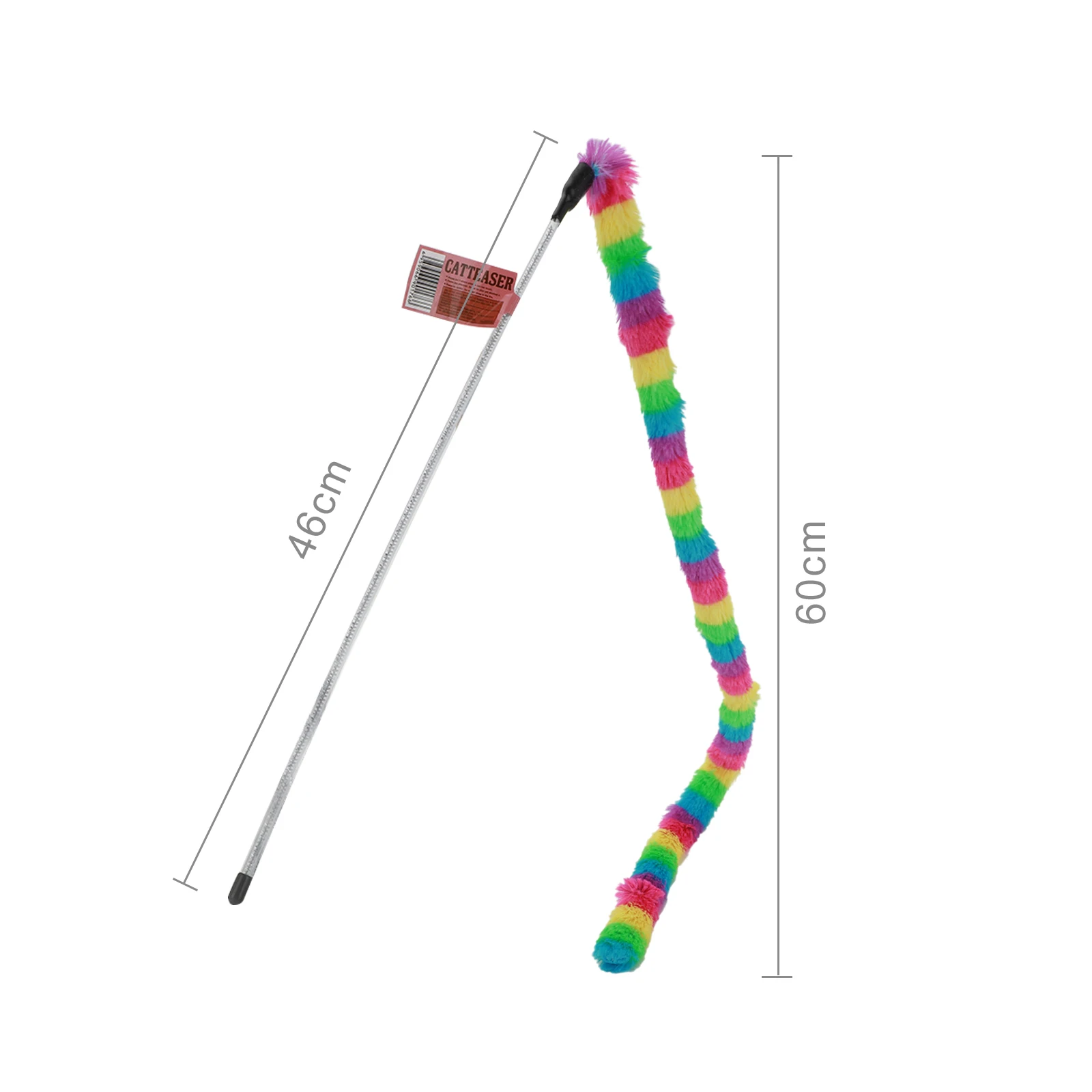 

Cat Sticks Double-sided Colorful Rainbow Ribbon Funny Cat Stick Toys for Pet Cat Interactive Stick Teaser Toys Supplies Pet Toys