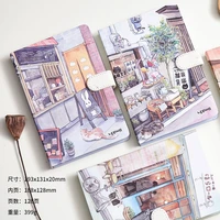 2022new the most beautiful small shop notebook color paper hardcover diary book weekly planner school office supplies stationery