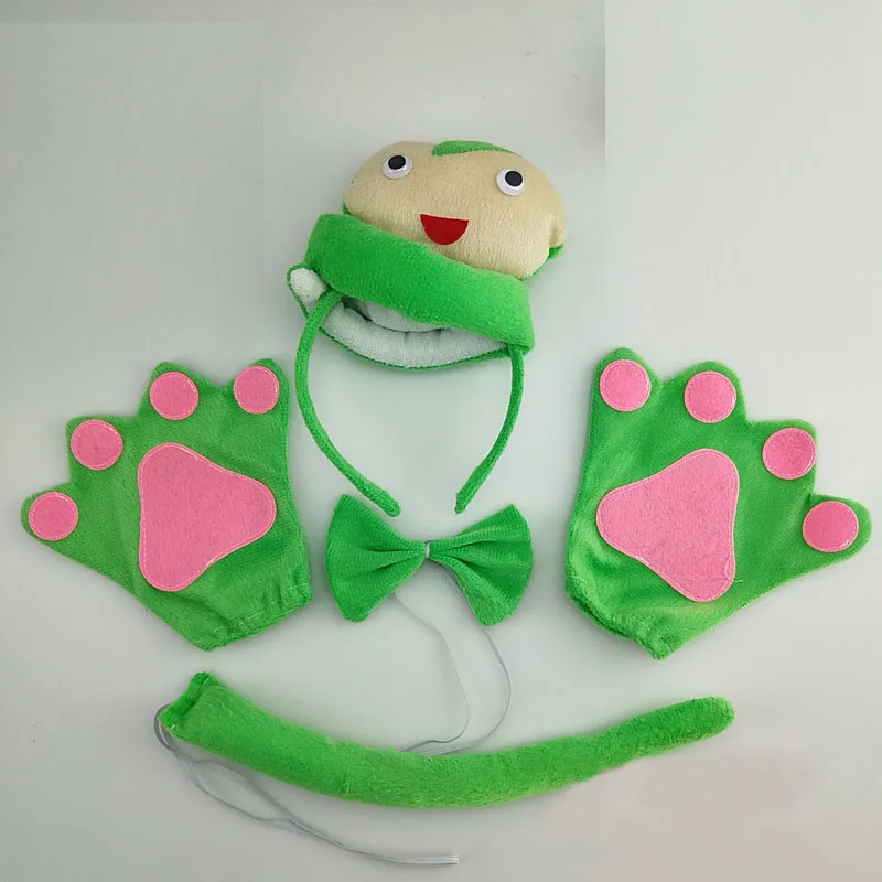 Дети взрослые животные 3D зеленый обруч в виде змеи галстук бабочка хвост