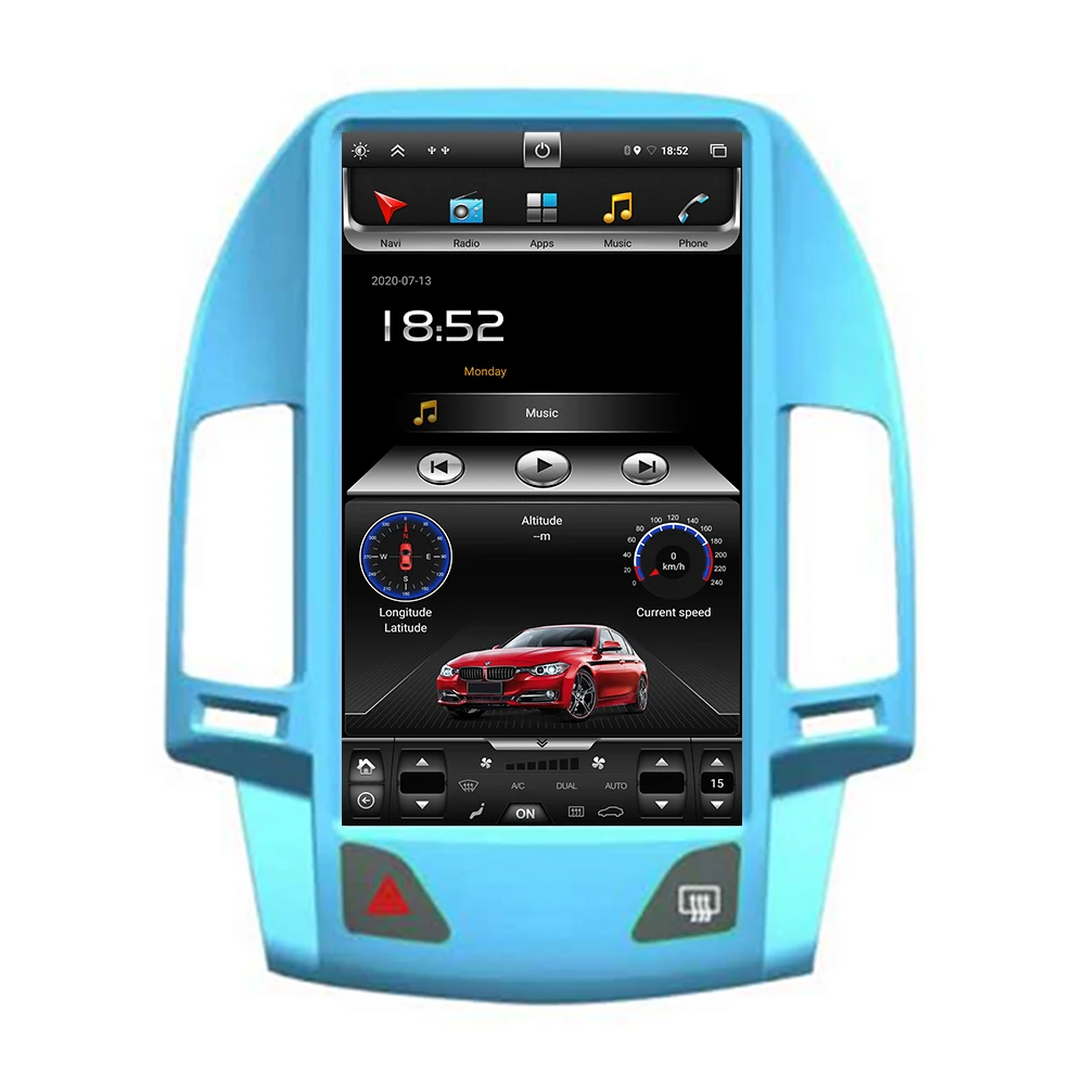 Автомобильный DVD-плеер Tesla styel для Hyundai i30 1 FD 2009-2016 Android 10 0 PX6 GPS-навигация