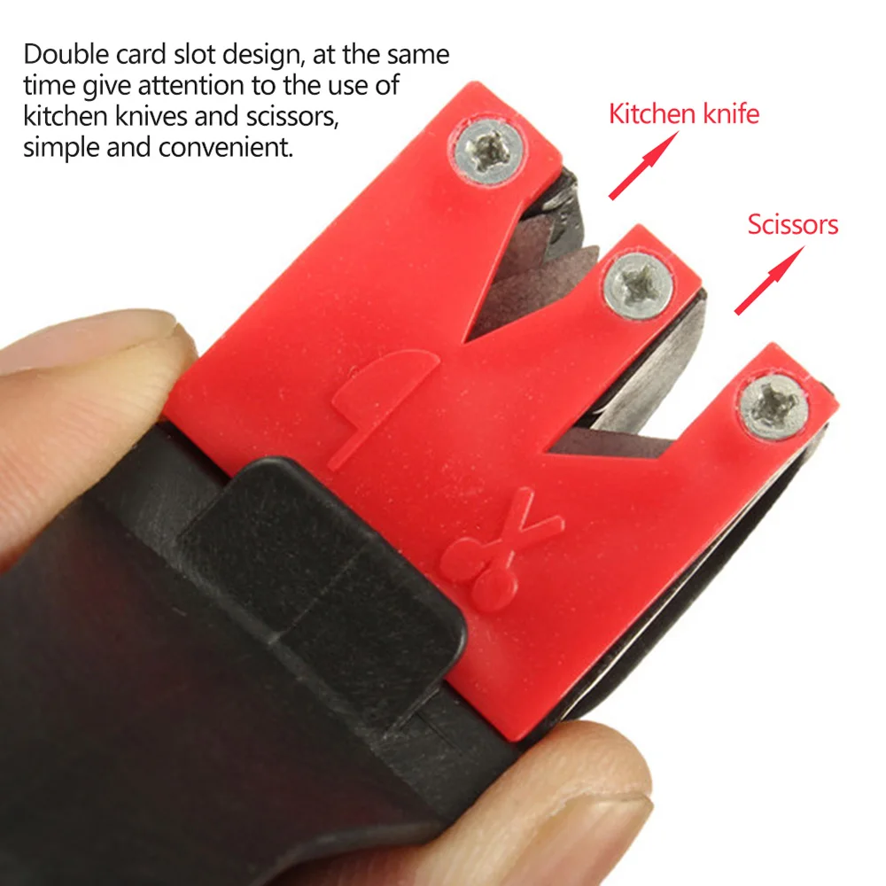 Домашний ручной точилка практическая 2 в 1 карманный нож ножницы инструмент для