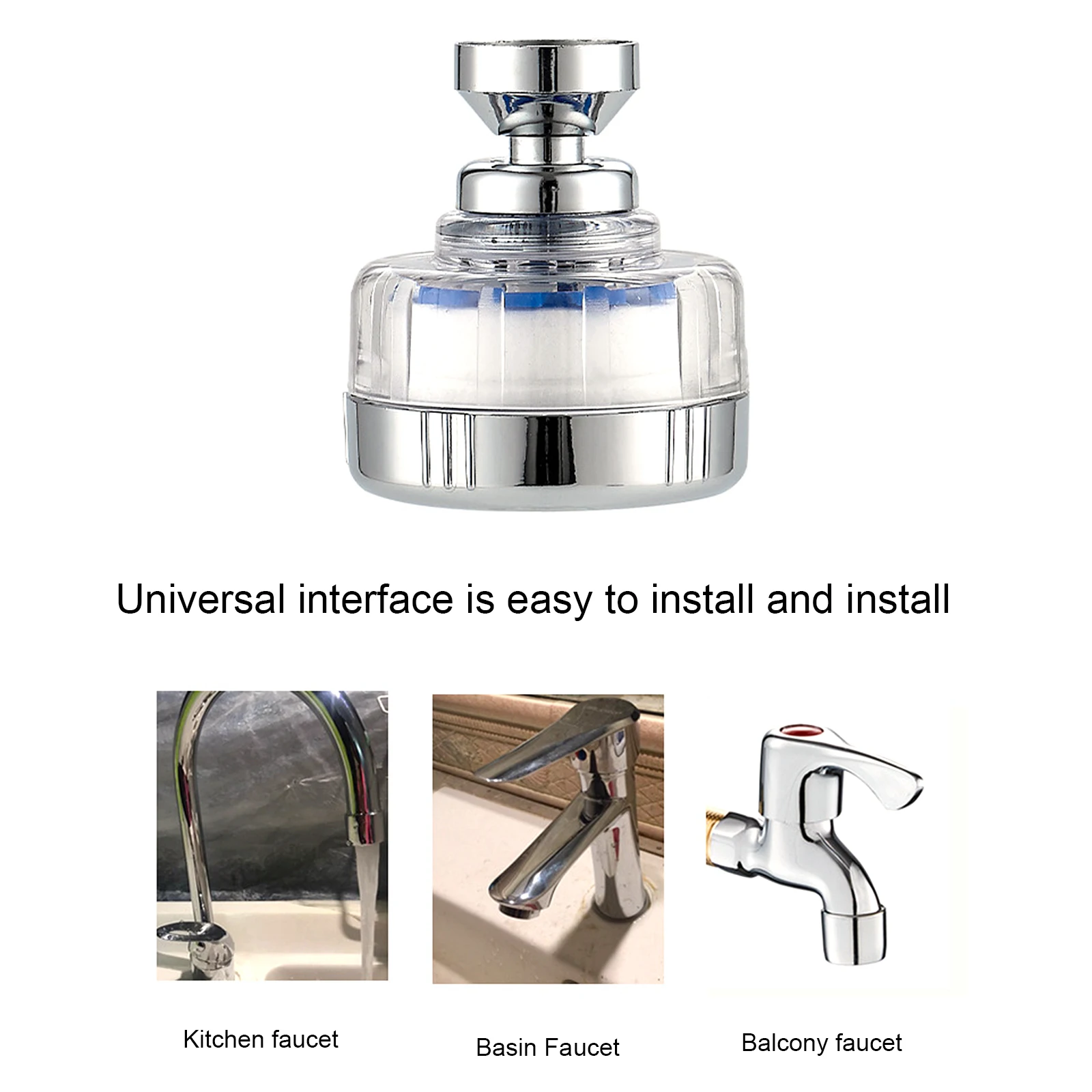 

Adjustable Faucet 360 Degree Rotation Tap Bubbler Faucet Aerator Water Saving Device Kitchen Bathroom Faucet Accessories