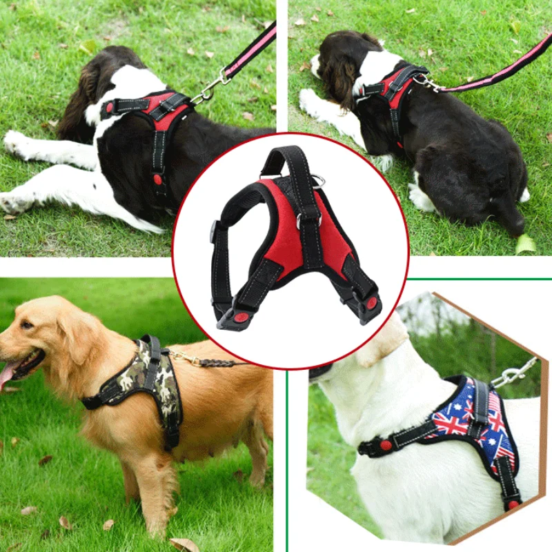 

New Dog Soft Adjustable Harness Pet Large Dog Walk Out Harness Vest for Medium Dog Chest Strap Dog Harness Pets Accessories