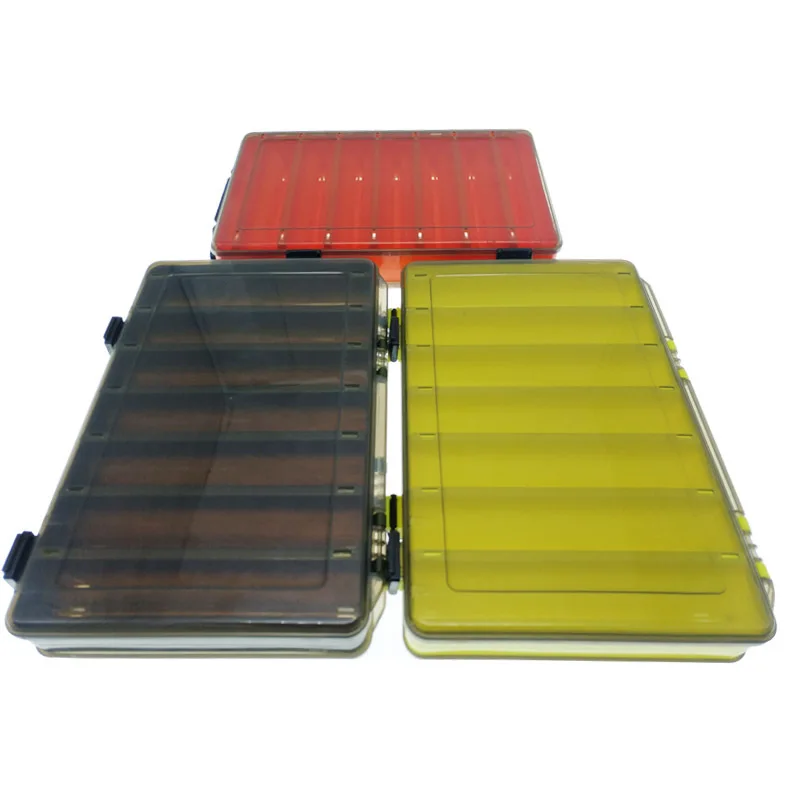 

Fishing Lure Box Multifunctional Double Sided Plastic Box With Handle Artificial Baits Fishing Tackle Accessories Box