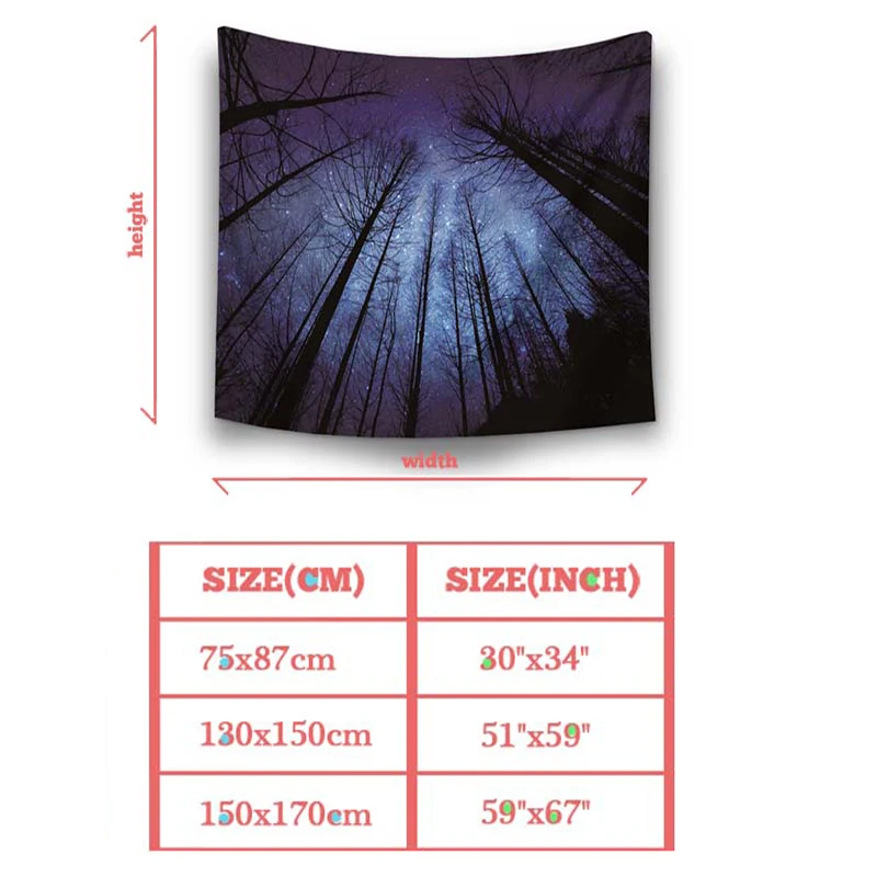 Настенные гобелены красивый лес туман узор природный пейзаж гобелен для дома