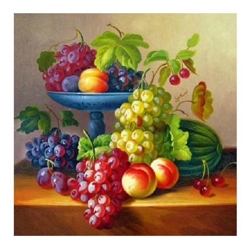 Полный рукоделие Вышивка Новые фрукты картина 5D DIY Алмазная Картина крестом