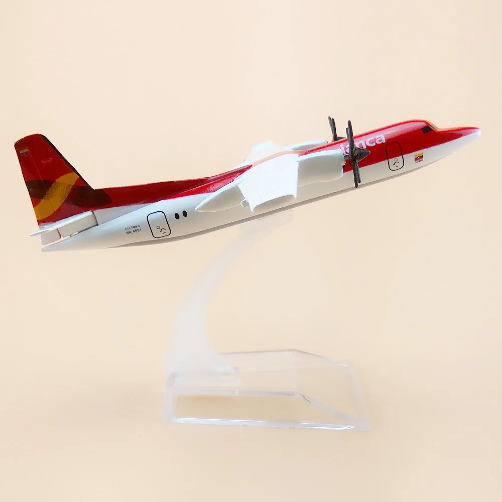 16 см красный сплав металлический воздух Колумбия Avianca Fokker F 50 F50 Airways модель