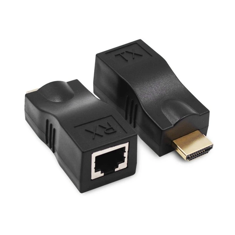 30 м 4 к 3D HDMI удлинитель для RJ45 по Cat 5E/6 сетевой LAN Ethernet адаптер передатчик RX TX ТВ