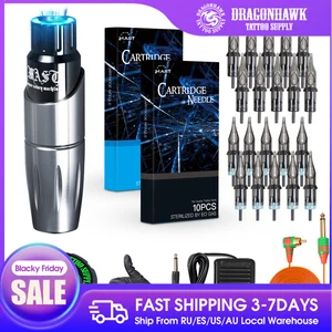 Тату-машинка Dragonhawk, с ЖК-дисплеем, для начинающих