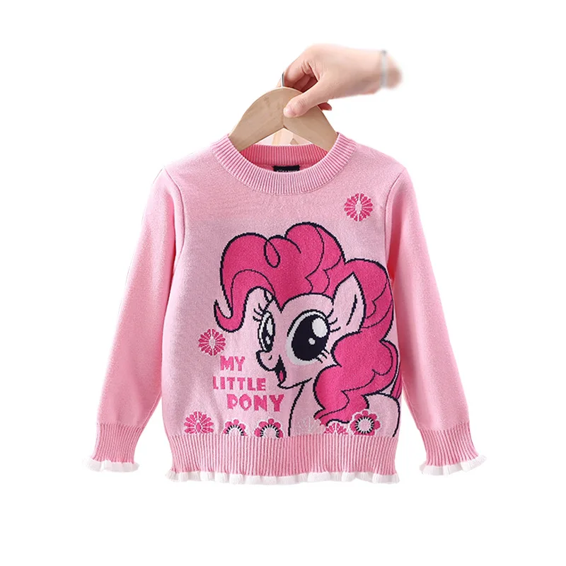 Детский жаккардовый свитер для мальчиков и девочек Повседневный с рисунком пони