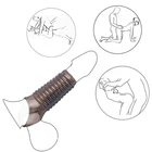 Силиконовый страпон с рукавом многоразовые насадки на пенис для задержки эякуляции, устройство верности, блокировка эрекции спермы, секс-игрушки для мужчин, точки G для пар