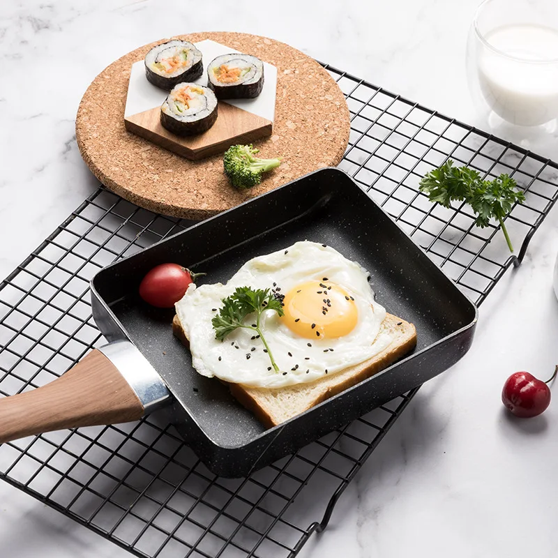 Кухня горшок Melaleuca Пальто в японском стиле Алюминий сплав Tamagoyaki сковородка для