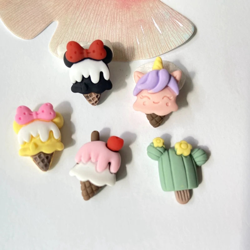 Аппликация для мороженого всех размеров плоский кактус кабошон из смолы