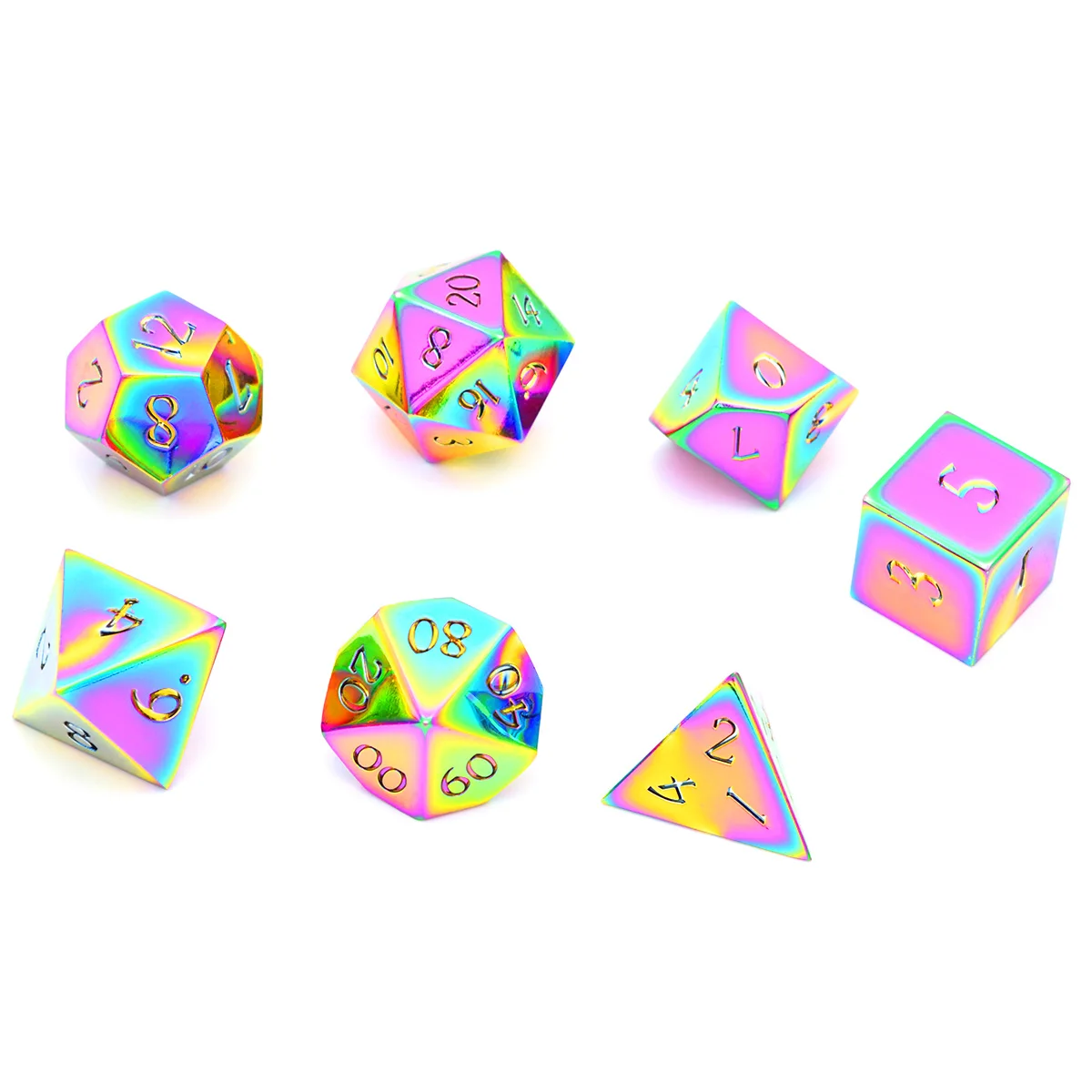 16 мм стандартные металлические игральные кости с черным чехлом для ролевых игр DND