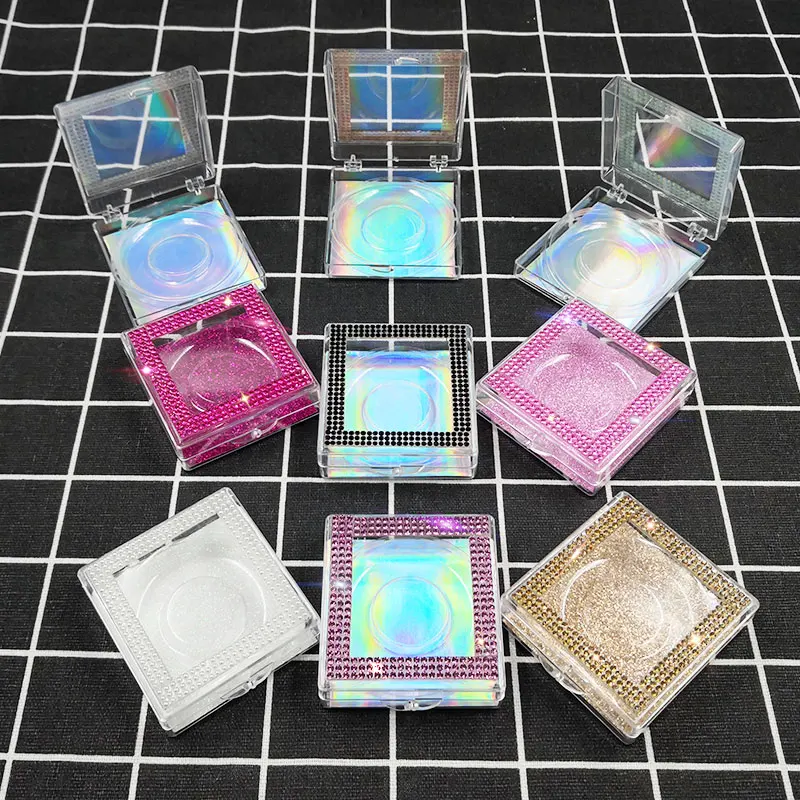 10 шт. оптовая продажа накладных ресниц упаковка пустых алмазных чехлов блестящие