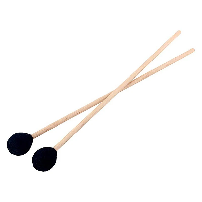 2 шт. барабанные молотки Ударные Палочки шерсть войлочные головки с деревянной