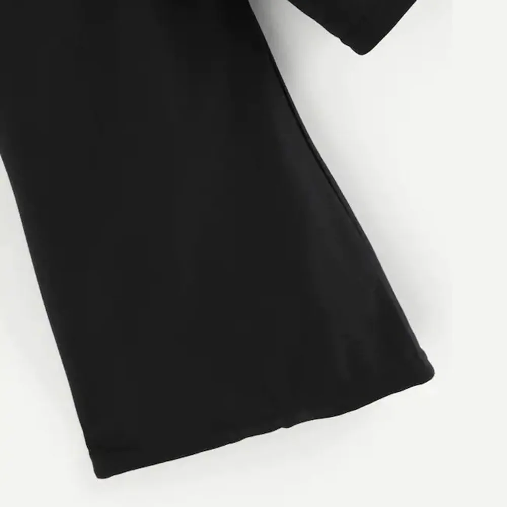 

Jelics Fashion Off Shoulder Short T-shirt Women Tee Shirt Tops Long Flare Sleeve Ribbon Patchwork Tshirt Female Clothes