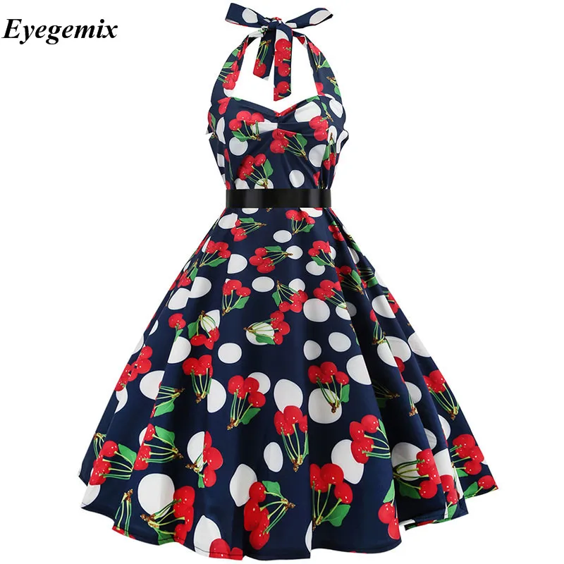 Сексуальное Белое платье в горошек В Стиле Ретро Одри Хепберн винтажные платья