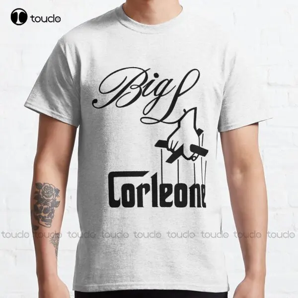 

Big L Corleone Hip Hop Shirt Classic T-Shirt Custom Aldult Teen Unisex Digital Printing Tee Shirt Fashion Funny New Xs-5Xl