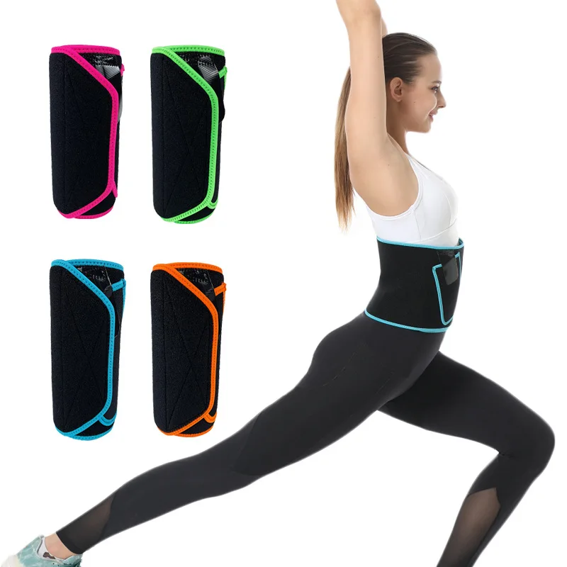 

Waist Protector Sweat Band Waist Trimmer Slimming Belt for Women Bodybuilding Gym Belt Waist Trainer Sweatband with Phone Pouch