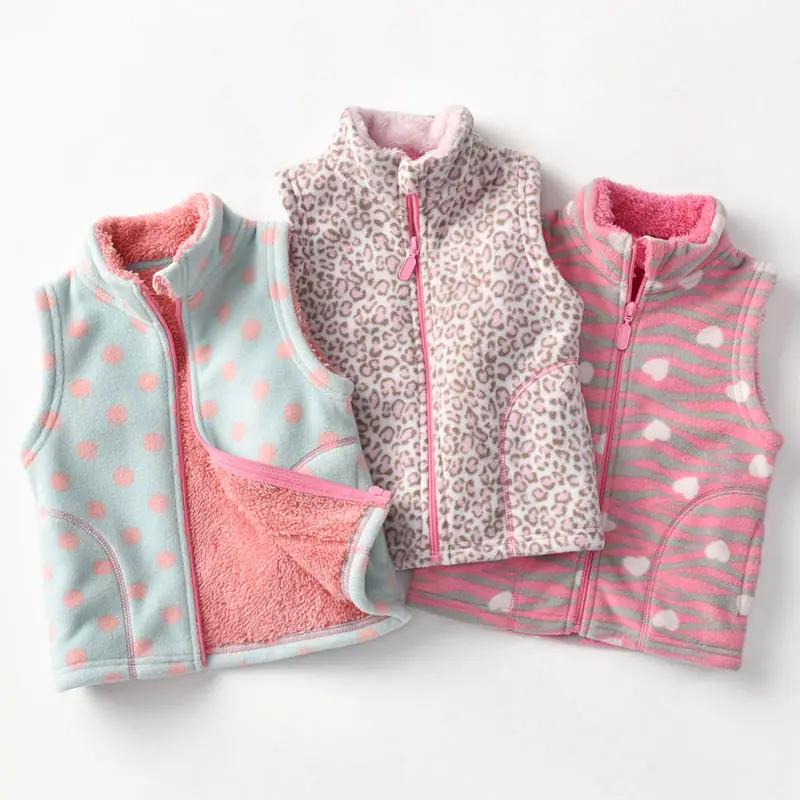 Бархатный жилет с леопардовым принтом для девочек осенне-зимняя новая детская