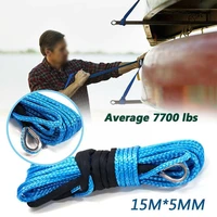 7700lbs electric winch rope nylon rope high strength tow 6mmx15m car strap accessories fiber rope tow car 1000012000lbs ro q7u2